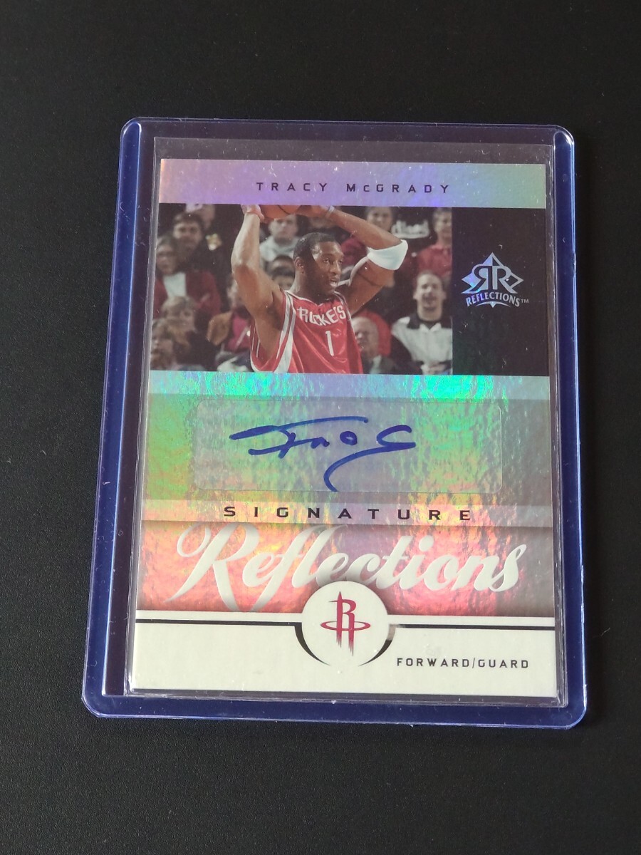 2005-06 UD Reflections Tracy Mcgrady Auto 31/35 Houston Rockets サイン NBA T-Mac _画像1