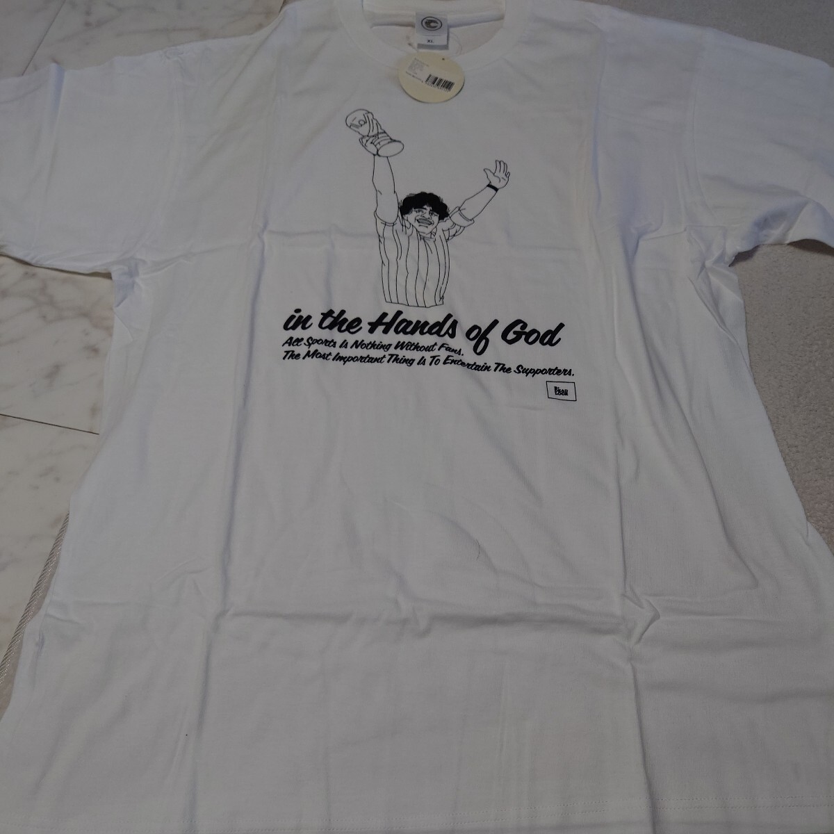 マラドーナ 半袖ティシャツ ホワイト XLサイズの画像1