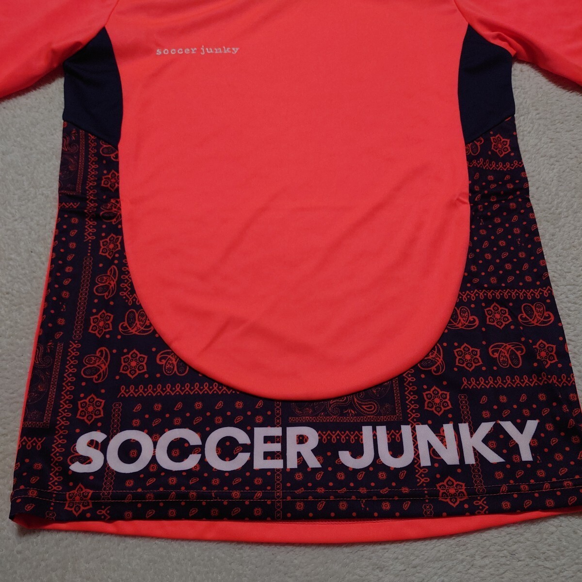 サッカージャンキー　Jr半袖プラシャツ　SJ23A02K ネオオレンジ　140cm _画像3