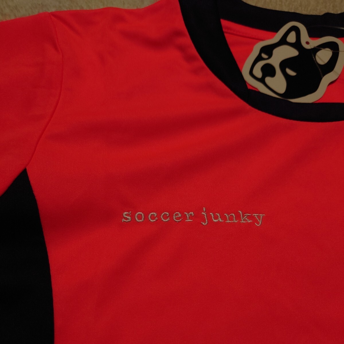 サッカージャンキー　Jr半袖プラシャツ　SJ23A02K ネオオレンジ　140cm _画像2