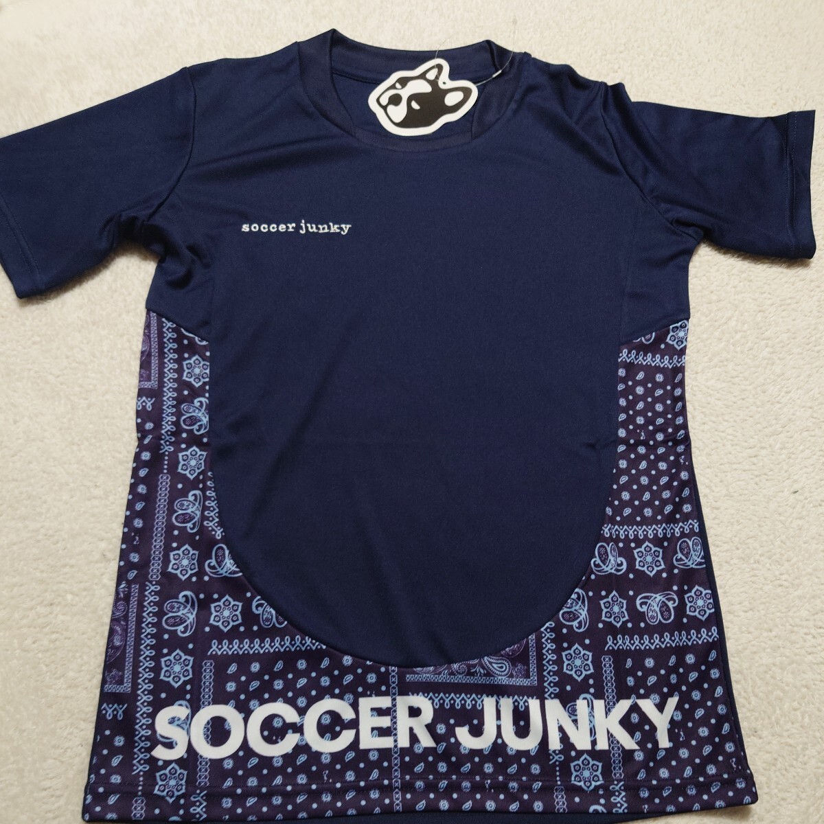 サッカージャンキー　Jr半袖プラシャツ　SJ23A02K ネイビー　140cm　_画像1