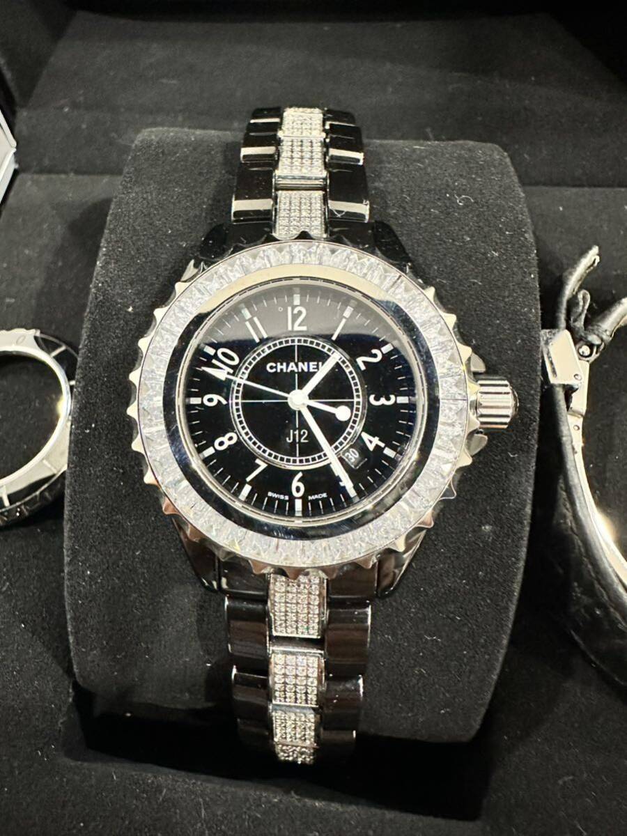  роскошный стандартный товар CHANEL J12 33 мм женский высококлассный наручные часы полный after отделка ковш оправа оригинальный ремень оправа приложен H0682 1 старт 