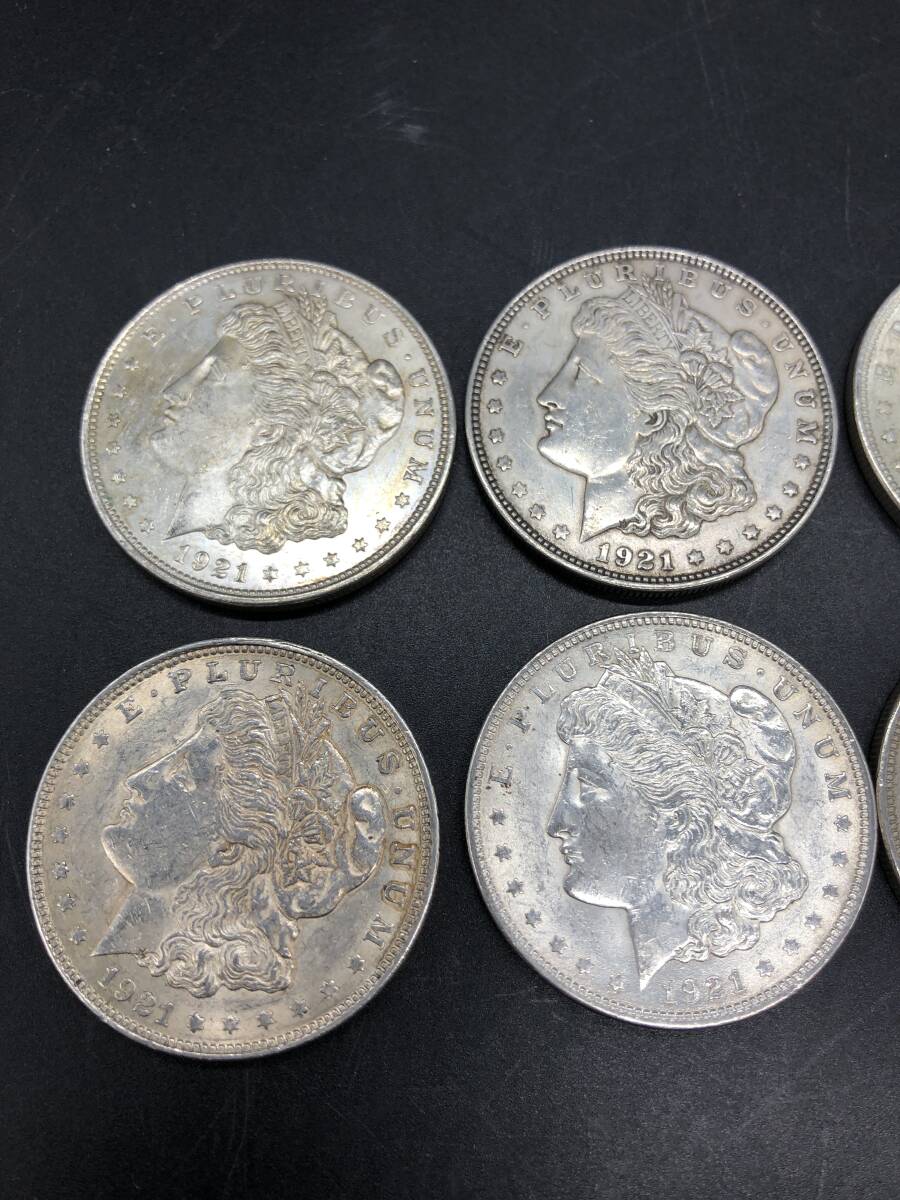 8枚セット　銀貨 モルガン 1ドル モルガンダラー 1921年 アンティーク_画像2