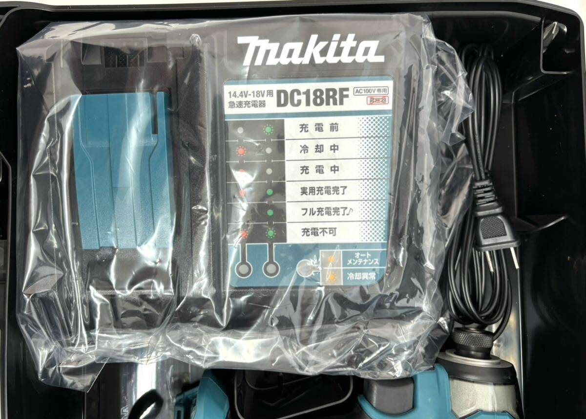  【未使用品】MAKITA マキタ 充電式インパクトドライバ 18V 6.0Ah TD173DRGX　 ブルー　バッテリー２個　充電器付き_画像5