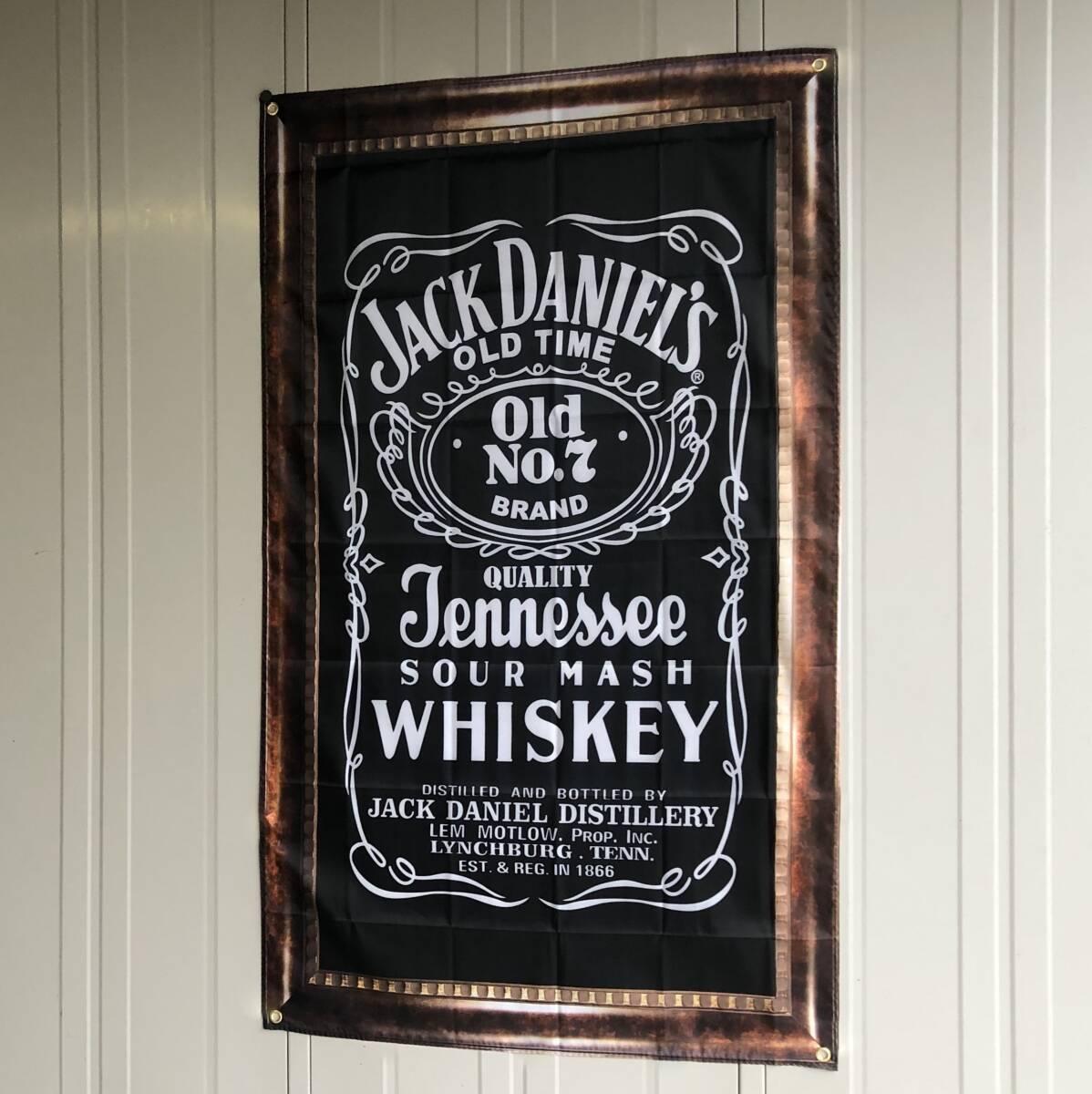 ★店内装飾仕様★ J08 JACK DANIEL’S ジャックダニエル旗 インテリア ガレージ雑貨 アメリカ雑貨 パブグッズ バー フラッグ アンティークの画像4