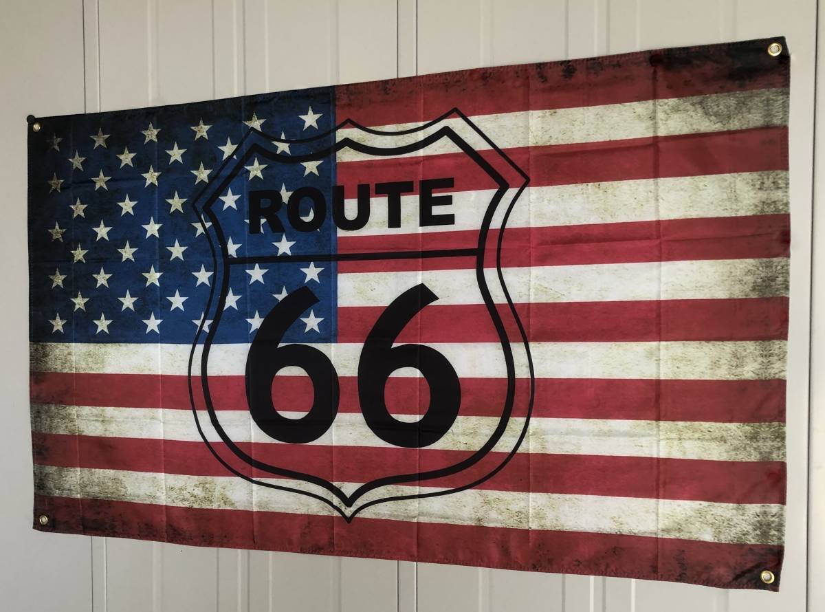 ルート66旗 Route66 R51 ルートフラッグ バナーフラッグ ハーレーダビッドソン 旗看板 ガレージ 雑貨 アメリカン USA雑貨の画像5