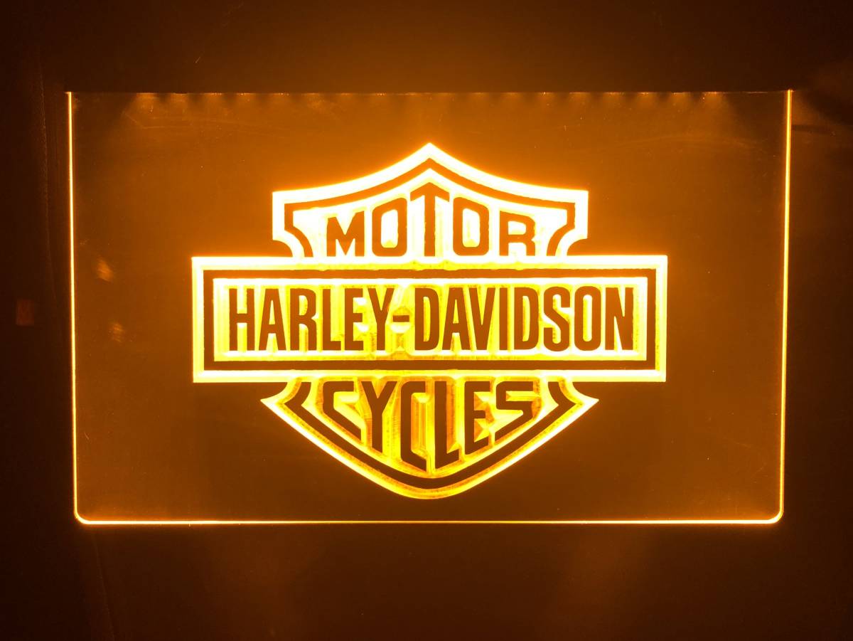 LED ネオンサイン 看板 ガレージ雑貨 LED照明 ハーレーダビットソン バナー 旗 タペストリー フラッグ アメリカン HAREY DAVIDSON ポスター_画像3