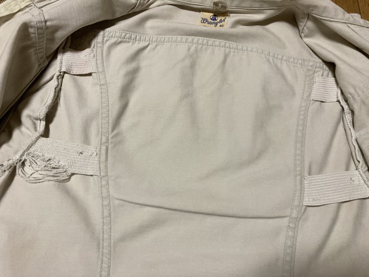 60s 縦ベル Wrangler 33MJZ コットンサテンジャケット 40 ブルー 60s 縦ベル Wrangler 33MJZ コットンサテンジャケット 40 ブルー
