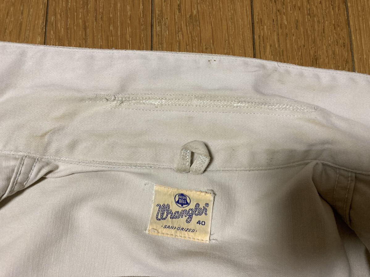 60s 縦ベル Wrangler 33MJZ コットンサテンジャケット 40 ブルー 60s 縦ベル Wrangler 33MJZ コットンサテンジャケット 40 ブルー