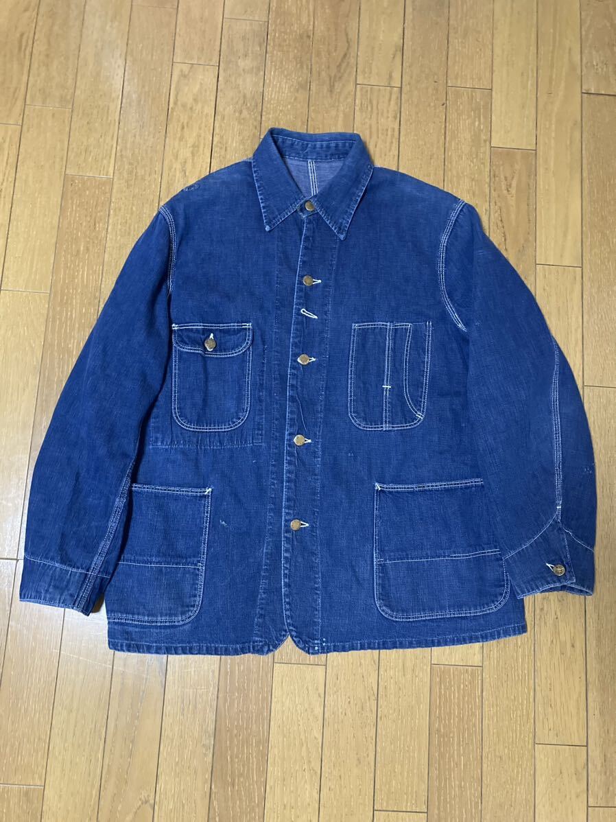 50s UNION MADE デニム カバーオール 台襟 USA製 ユニオン PAYDAY ヘラクレス SEARS ビンテージ 40s