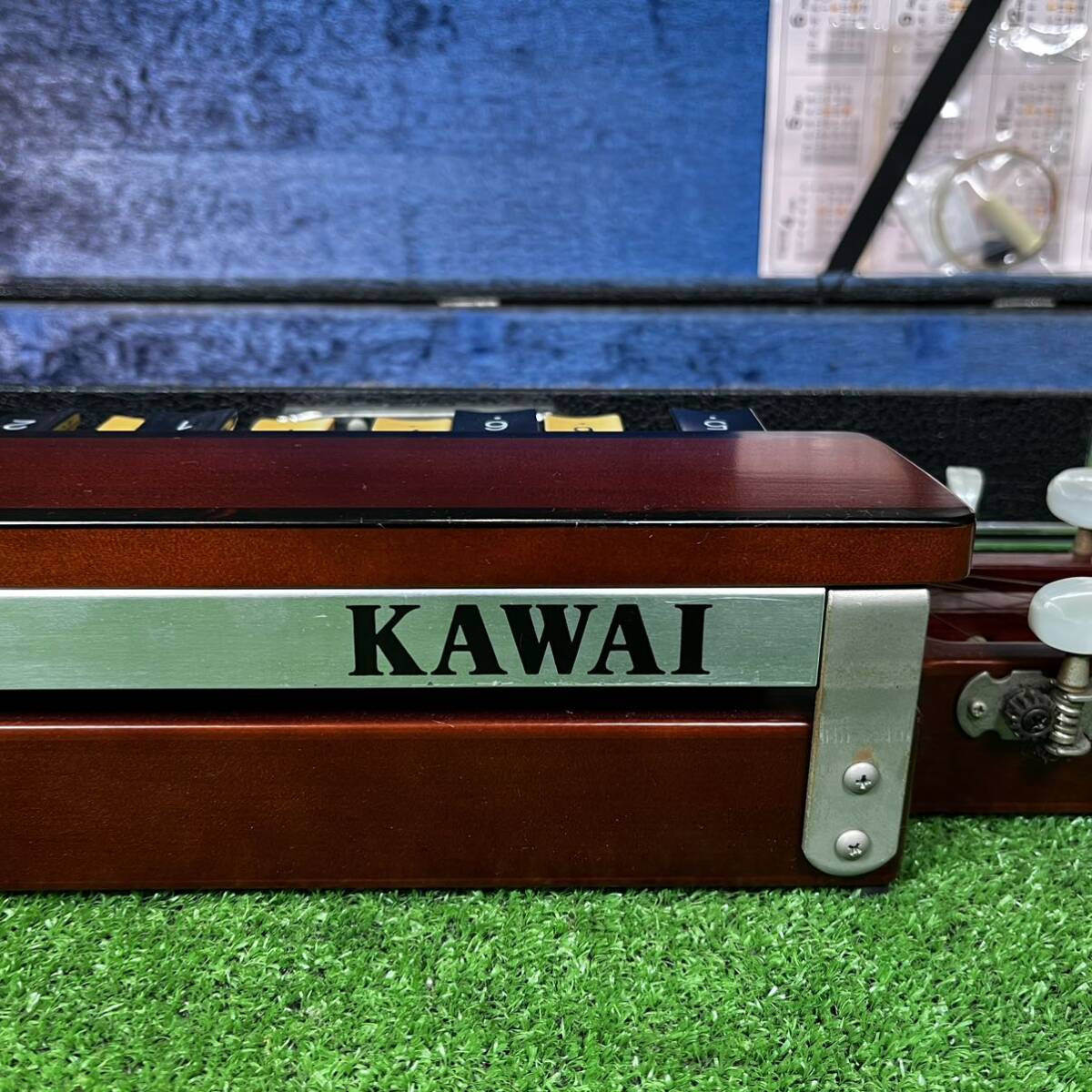 5-479】KAWAI 大正琴 撫子 ハードケース付き 河合 和楽器 楽器 弦楽器 電子楽器 電子大正琴 ホビー SUZUKI_画像7