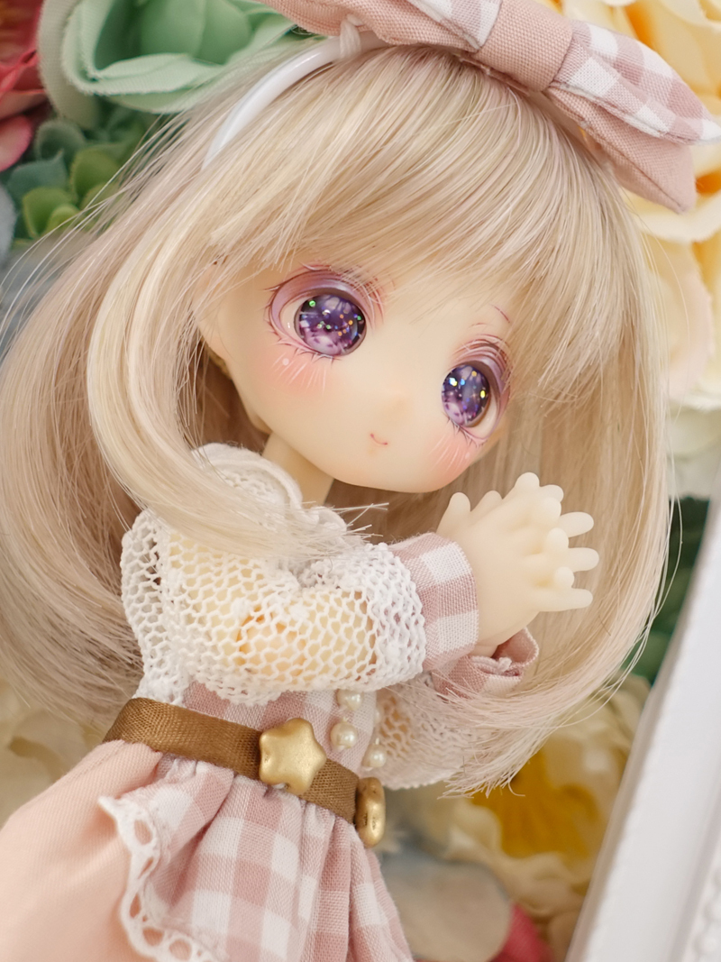 【深海カンテラ】Blue rose garden リトルローズヘッド02 Catalina カスタムヘッド＋レジンアイ＜オビツ11/ピコニーモP向け＞_画像3