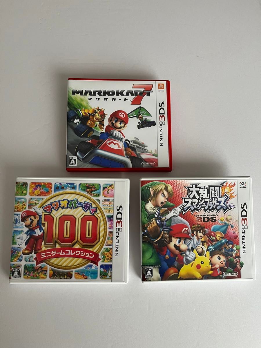 3DSソフト マリオカート7 マリオパーティ100 大乱闘スマッシュ