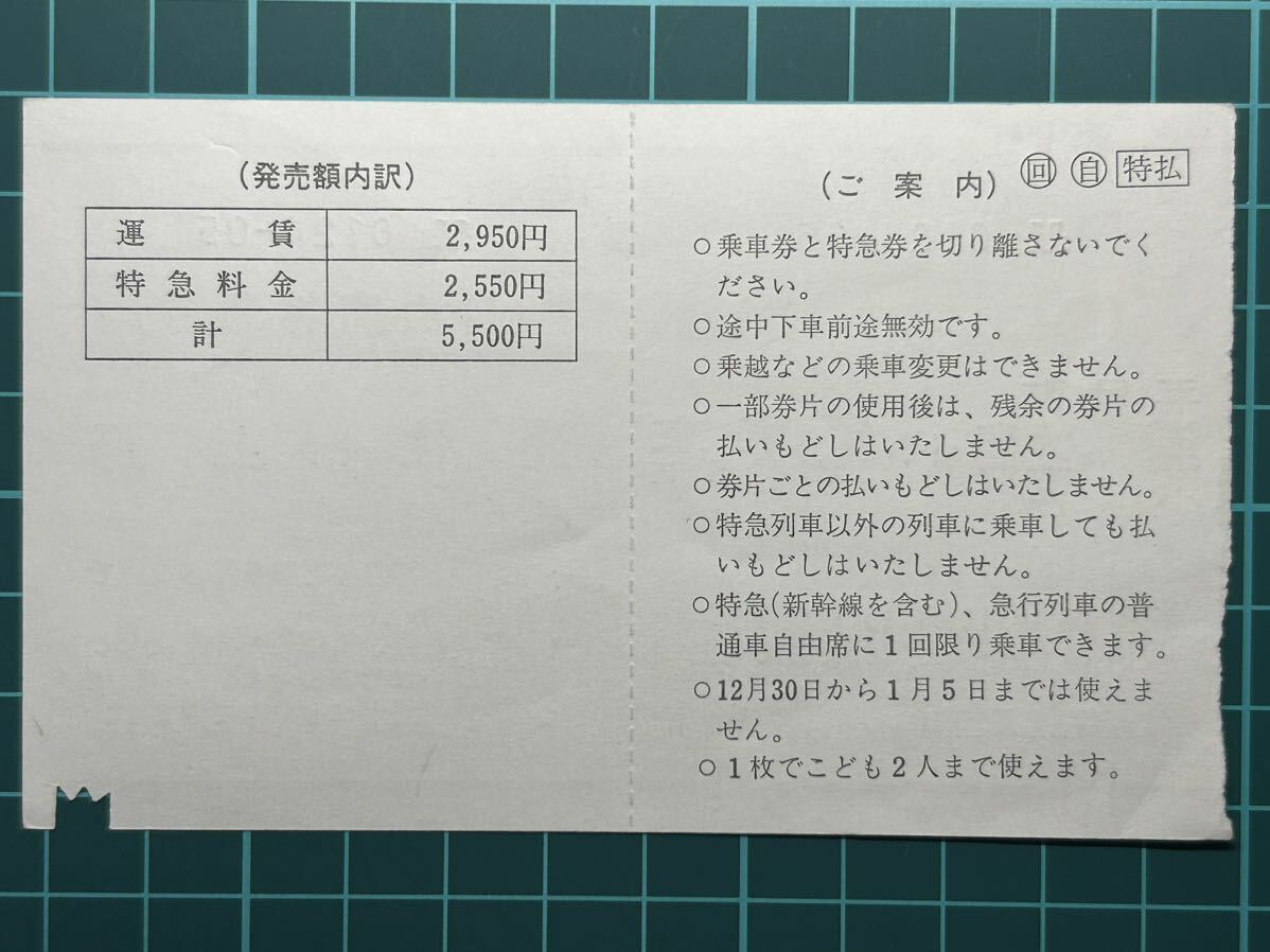 JR東日本 上越スキーきっぷ 浦佐駅発行 鉄道 乗車券 軟券 切符 きっぷ_画像2