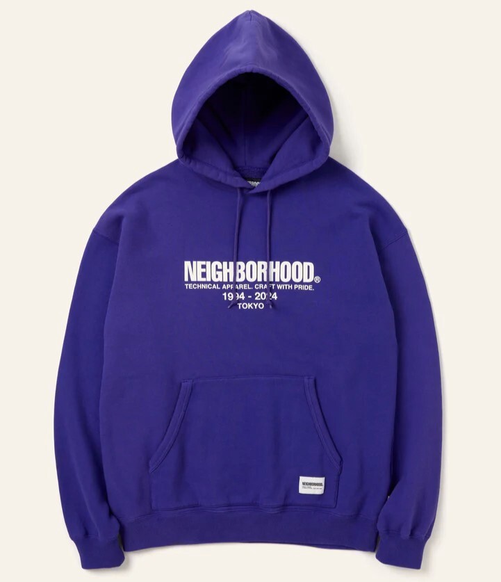 2024春夏 新作 Lサイズ  パープル CLASSIC SWEAT PARKA LS  ネイバーフッド NEIGHBORHOOD (241FPNH-CSM04) の画像1