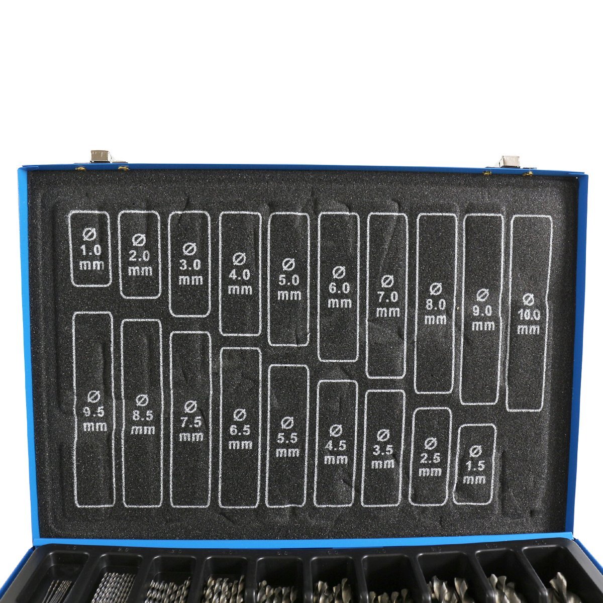 19種170本入[Drill Bit Set]ドリルビット1.0-10.0mm穴あけ HSS鉄工 下穴 軸穴 ドリル刃　高品質 耐久コーティング 木工 鉄工_god-028-s