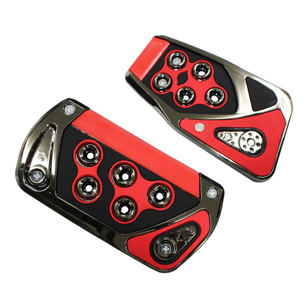  foot pedal plate [ AT car /AT for ] accelerator brake set aluminum pedal cover red red foot cover GT racing specification 