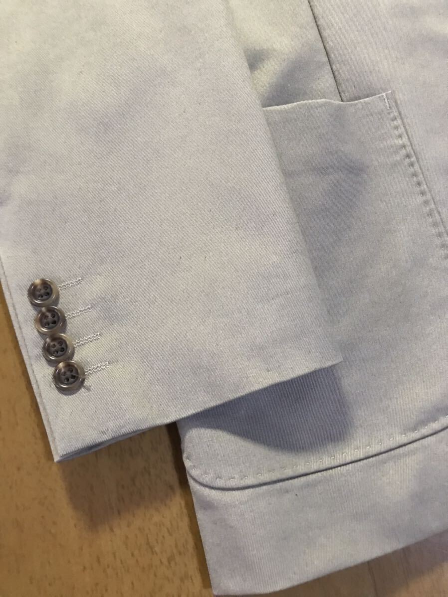 UNIQLO ㈱ユニクロ 綿ポリエステル混紡 ベージュ灰 テーラードジャケットの画像2