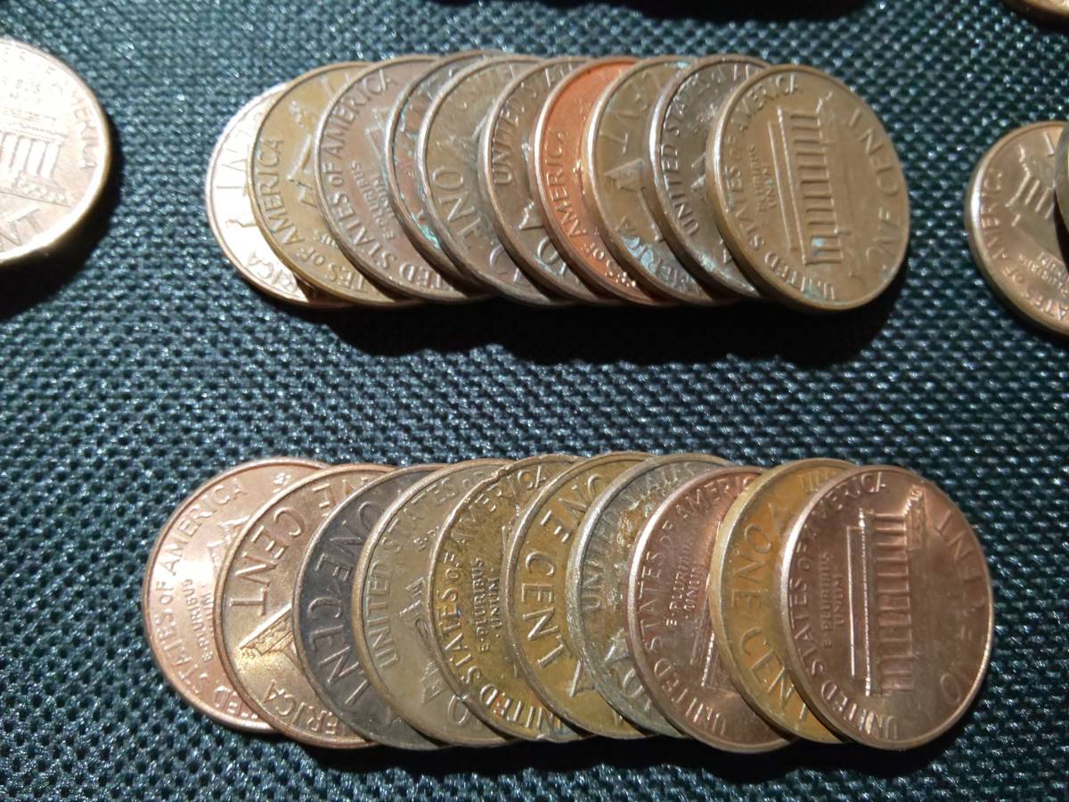 アメリカ合衆国 旧1セント硬貨 約100枚おまとめ 1950年代～2000年代 合計0.28kg 2310A-054 外国古銭 コイン アンティーク 大量の画像6