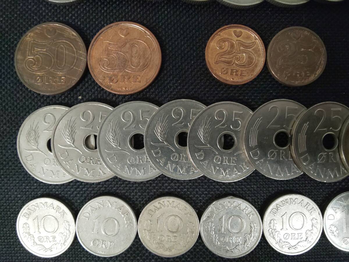 デンマーククローネ硬貨おまとめ 合計約42クローネ 0.2kg 2310B-010 外国硬貨 小銭 コイン ハート 幸せを呼ぶの画像4