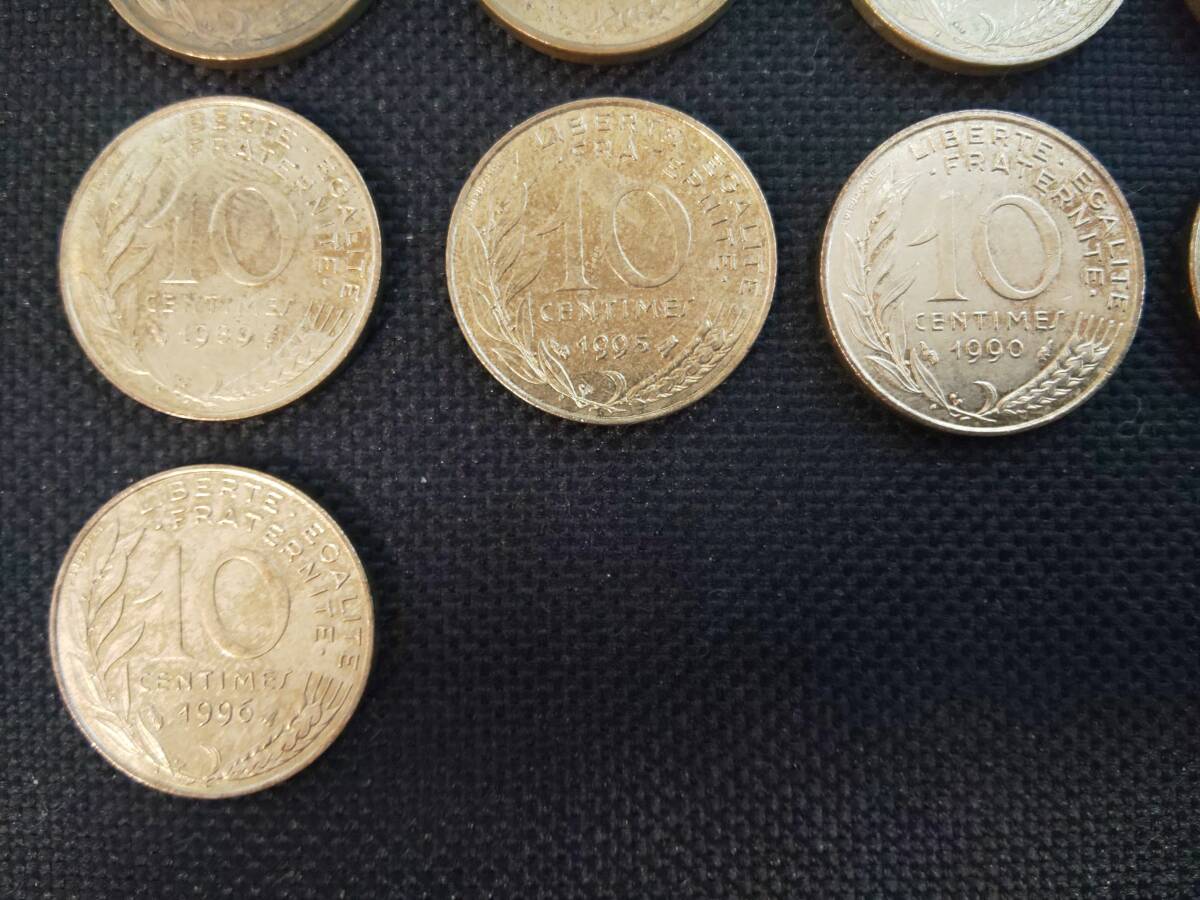 フランス 10サンチーム硬貨 16枚おまとめ 1960年代～90年代 2310A-079 外国古銭 小銭 コイン_画像5