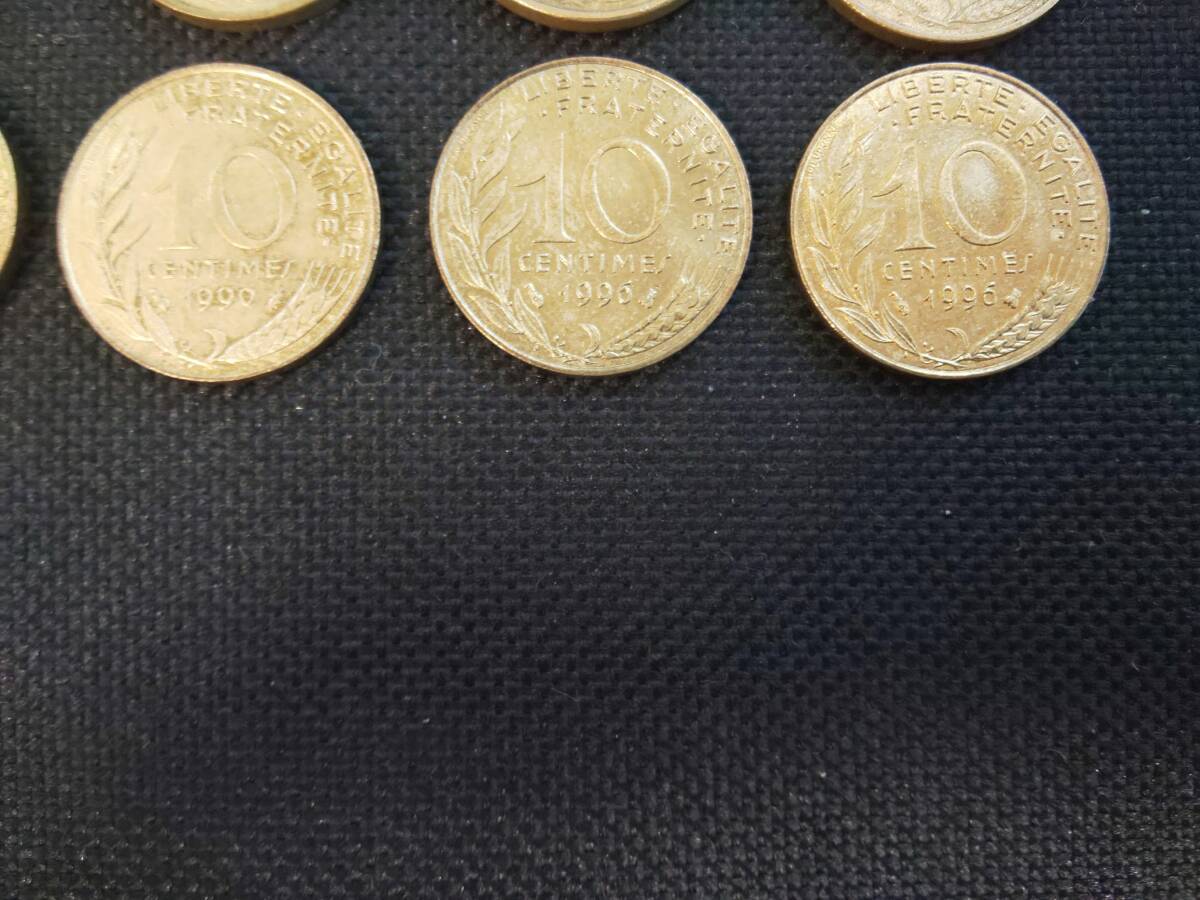 フランス 10サンチーム硬貨 16枚おまとめ 1960年代～90年代 2310A-079 外国古銭 小銭 コイン_画像6