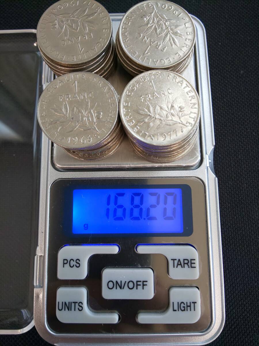 フランス 1フラン硬貨 28枚おまとめ 1960年代～90年代 合計28フラン 2310A-066 外国硬貨 小銭 コインの画像7