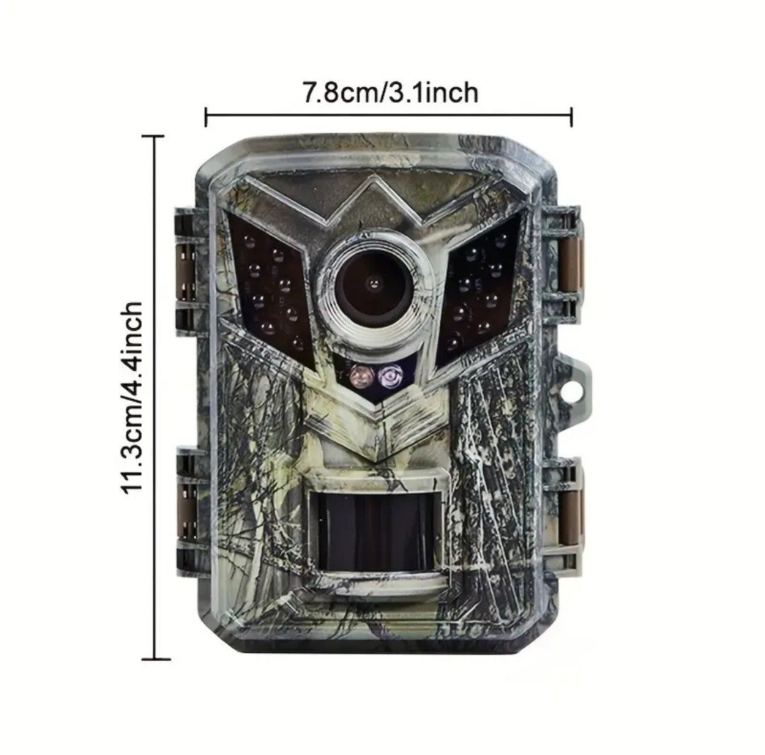 新品 ミニトレイルカメラ 液晶モニター付き 不可視タイプ 赤外線940nm 日本語対応 乾電池式 防犯 1080P 屋外