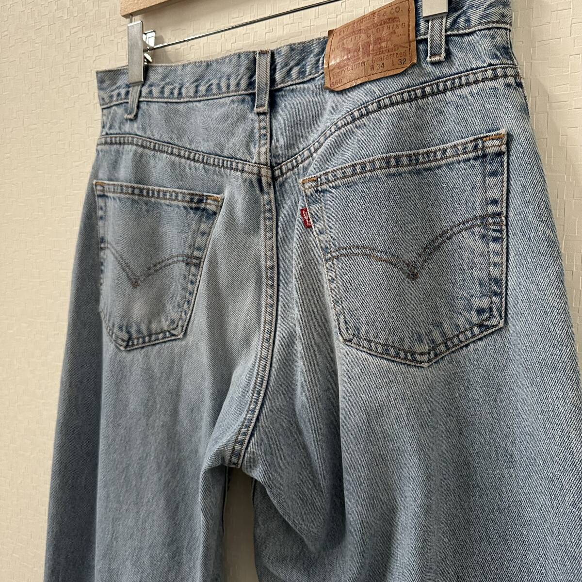 Levi’s リーバイス560 ルーズフィット　テーパード　W34xL32 ライトブルー　ジップフライ　ゆるダボ　メキシコ製　極太