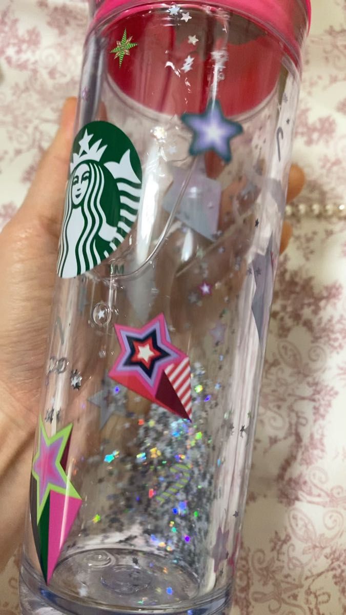 スターバックス　ホリデー　グリッターウォーターインタンブラー473ml 2023 STARBUCKS ボトル　ホワイトデー