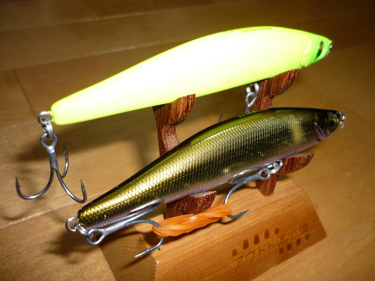 未使用品 中古美品 メガバス ゲンマ Megabass GENMA 110S シーバス スズキ シンペン ランカー 久保田剛之 チャート 和銀落ち鮎 オチアユ_画像8