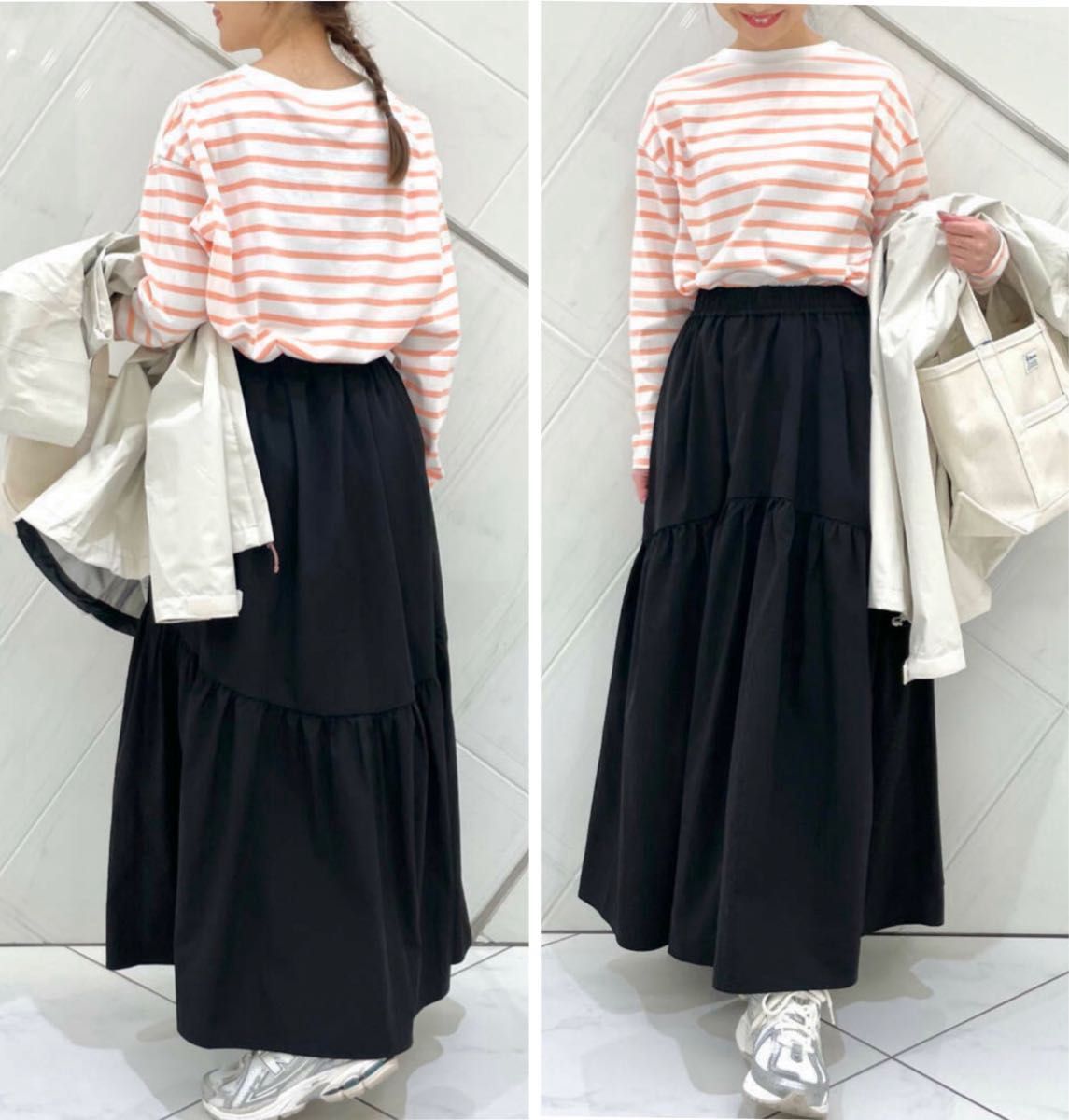 URBAN RESEARCH DOORS ボーダーワイドプルオーバー PINK 新品