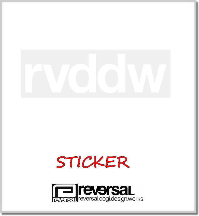 リバーサル reversal rvddw CUTTING STEECA(STICKER) rvbs048-WHITE ステッカー シール カッティング_画像1