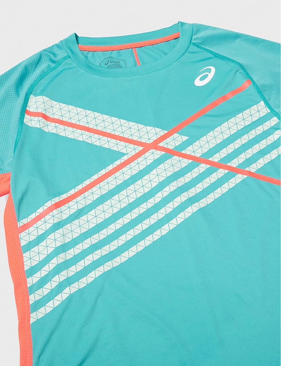 asics アシックス テニスウェア半袖Tシャツ CLUB GPXグラフィックショートスリーブトップ青2041A120メンズL新品