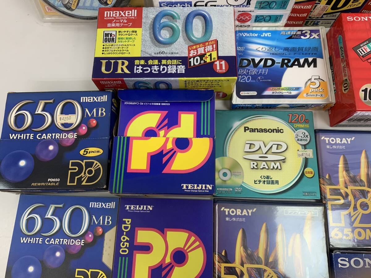 240307D DVD CD カセット おまとめ 大量 セット SONY TORAY 映像用 お買い得パック 音楽用テープ RAM 日本製 100GB 繰り返し録画用 など_画像6
