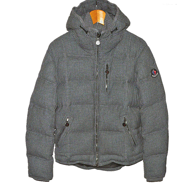 [希少モデル] MONCLER（モンクレール）VANOISE ウール ダウンジャケット ■サイズ1 メンズ(M程度）■黒ワッペン ヴァノアーズ フーディ_画像1