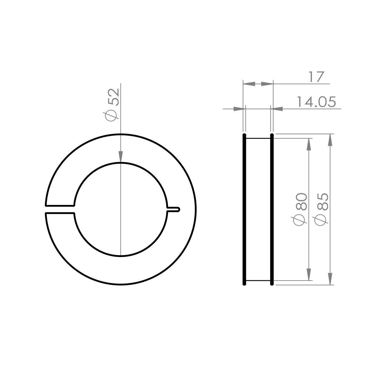 TB050-80mm鏡筒バンド用 Φ52mmバンドアダプター クリックポスト送料一律185円_画像3