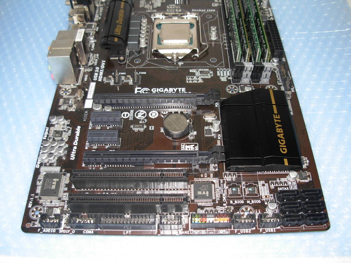 【送料込】中古動作品 GIGABYTE GA-H87-HD3 INTEL CORE i3-4170 DDR3 16GB メモリ CPUクーラー/グラフィックボードおまけ LGA1150_画像5