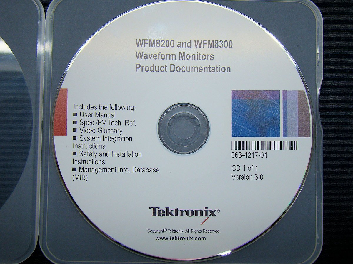 Tektronix テクトロニクス WFM8300 ウェーブフォームモニター WAVEFORM MONITOR マルチ波形モニタ 中古_画像6