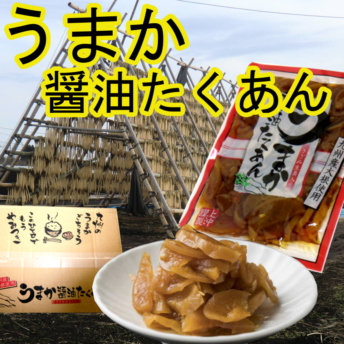  Miyazaki. tsukemono pickles ... soy sauce ....180g×5 sack ... raw . entering Kyushu production daikon radish use .... daikon cold dried daikon radish . rice. .. free shipping 