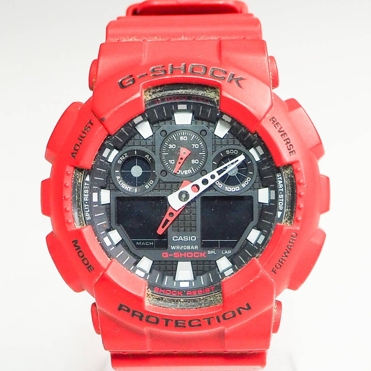 CASIO カシオ G-SHOCK Gショック ワイドフェイス ワールドタイム 腕時計 GA-100B-4AJF デジアナ CO3148_画像1