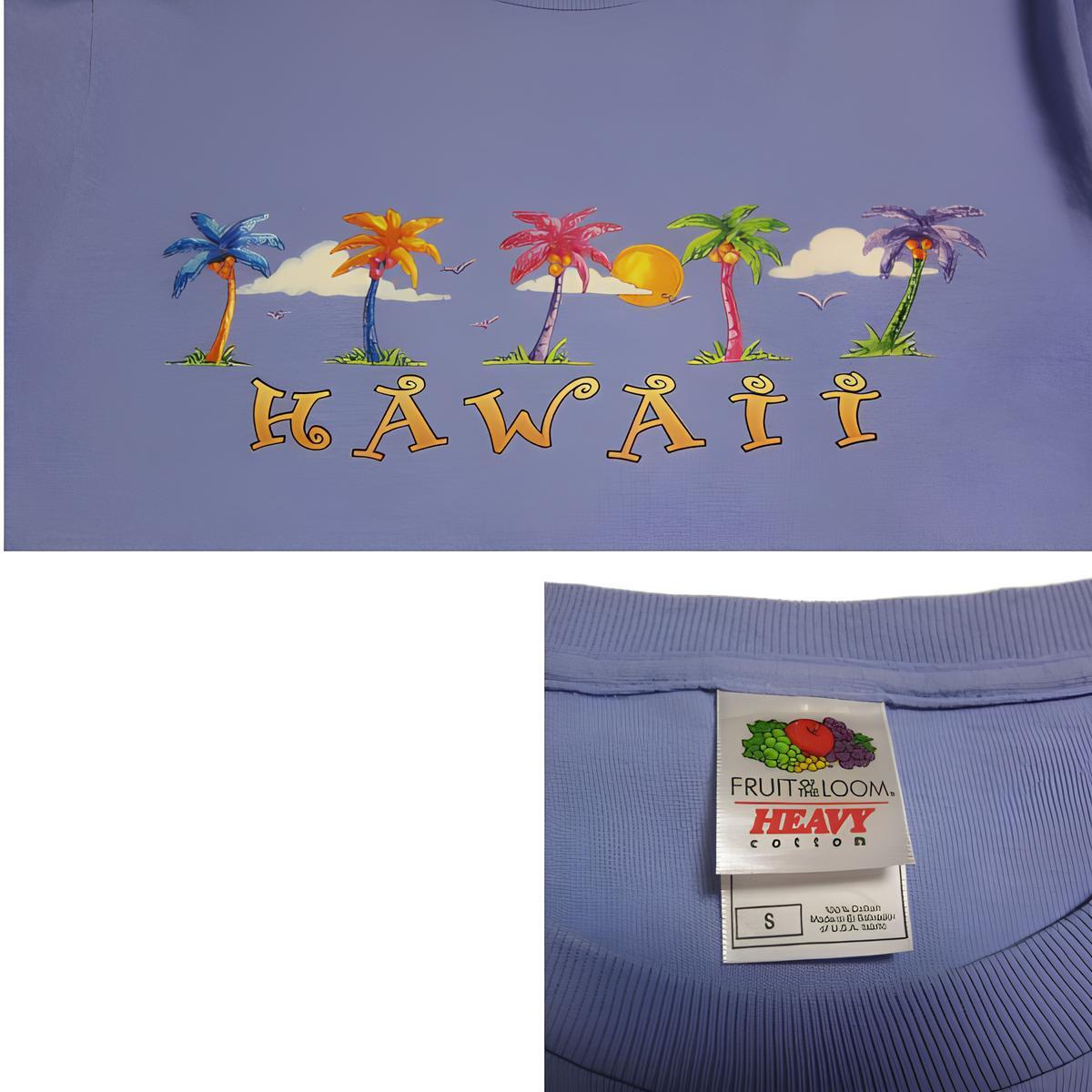 FRUIT OF THE LOOM プリントTシャツ HAWAII ハワイ ティーシャツ Sサイズ アメリカ輸入古着 USED ユーズド tee tシャツ #n-36_画像3