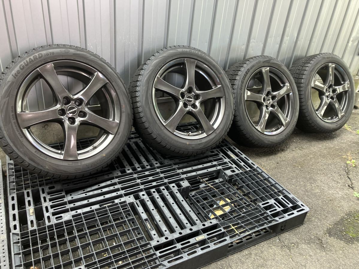 BMW X1(F48)X2(F39)MINIクロスオーバー(F60)225/50R18ホイールセット最新ヨコハマスタッドレスIG70使用2週間のみほぼ新品手渡し可能岐阜市