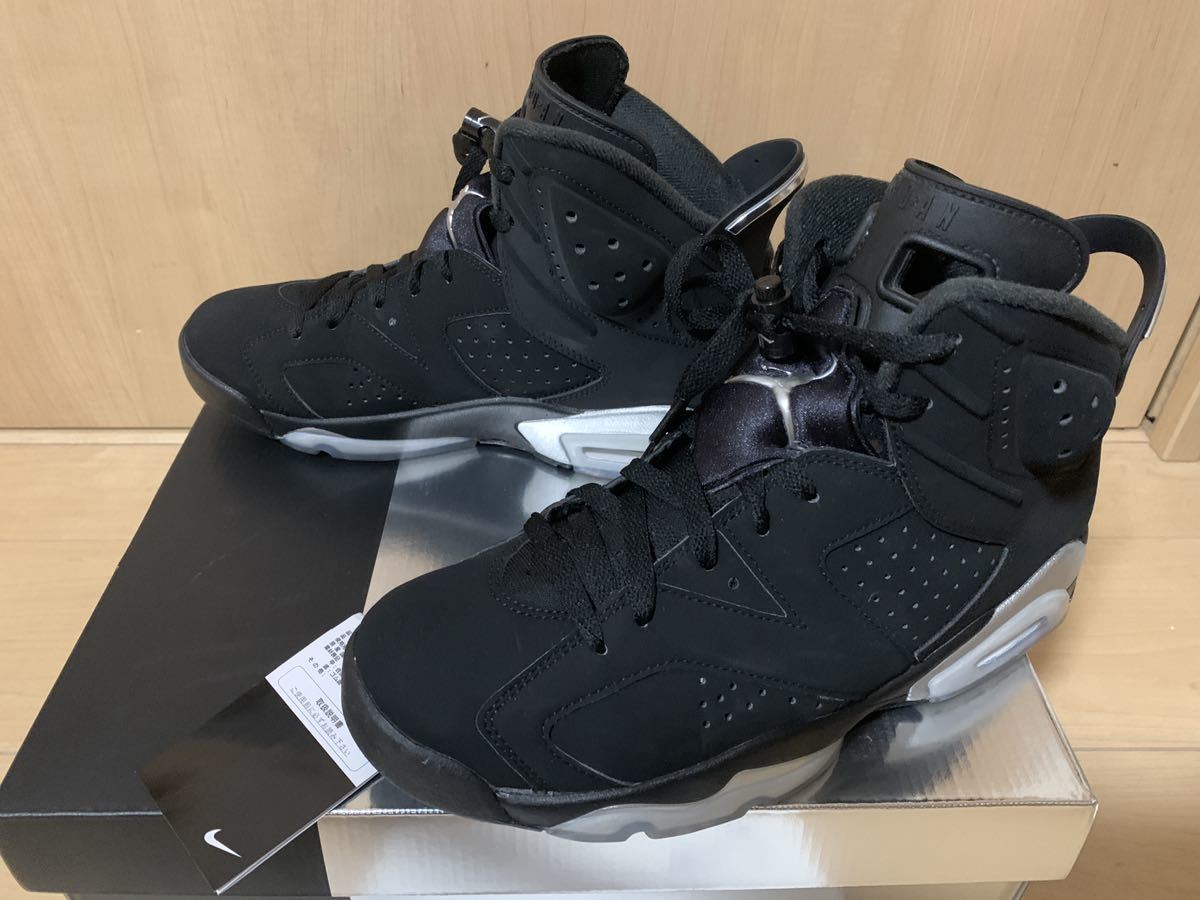 中古　US8.5 26.5cm NIKE AIR JORDAN 6 RETRO METALLIC SILVER ナイキ エア ジョーダン 6 レトロ メタリック シルバー DX2836-001_画像2