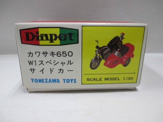  new goods 1/30 Diapet Kawasaki 650 W1 special side-car Yonezawa out of print 