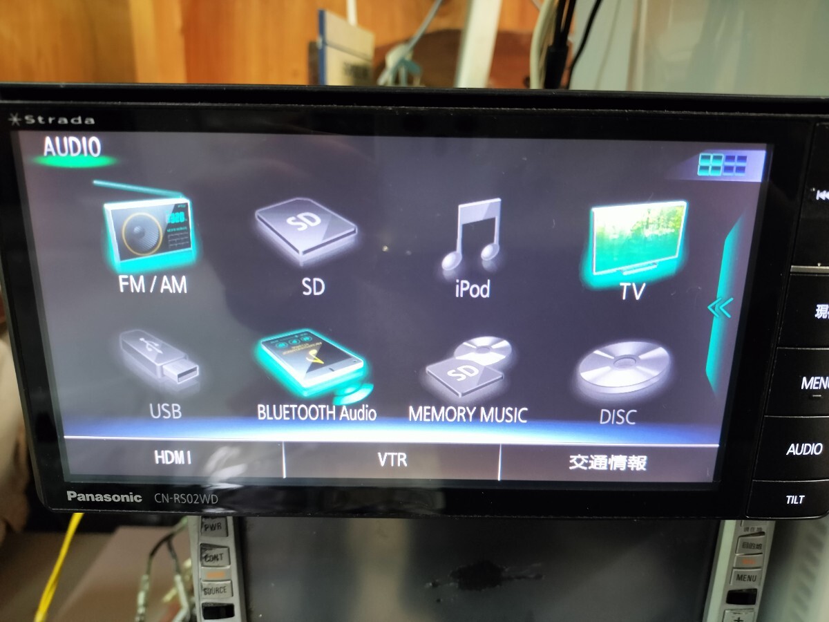 【中古動作品】パナソニック ストラーダ CN-RS02WD 200mmワイド Bluetooth,フルセグ,HDMIの画像2