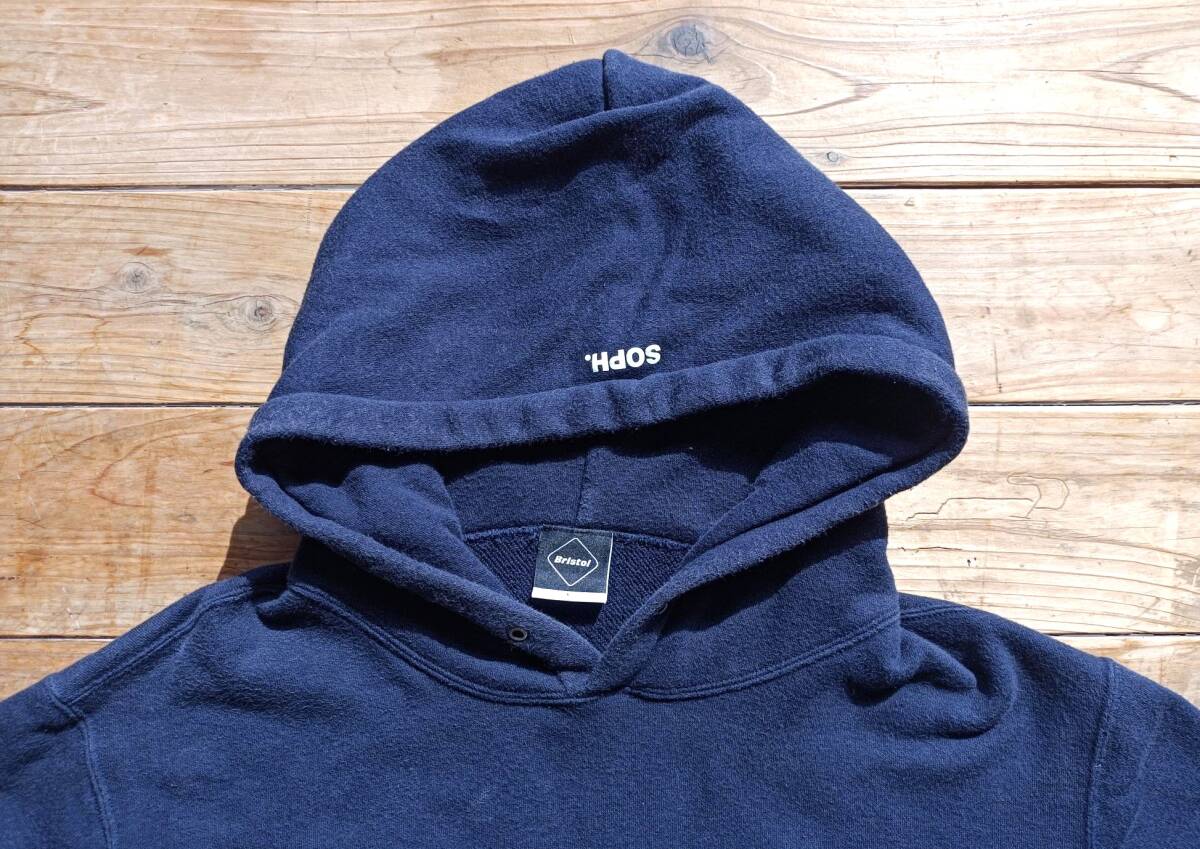 送料無料♪FCRB スウェットパーカー フーディー size L ネイビー 紺 SOPH. ソフ F.C.Real Bristol_画像2