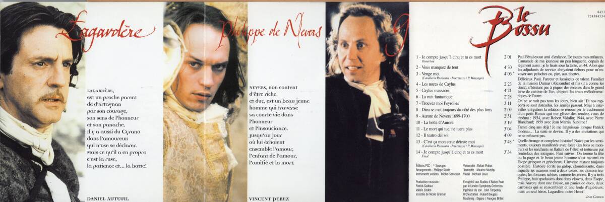 【サントラCD】フィリップ・サルド「愛と復讐の騎士」オランダ盤＊1997年発売＊良品
