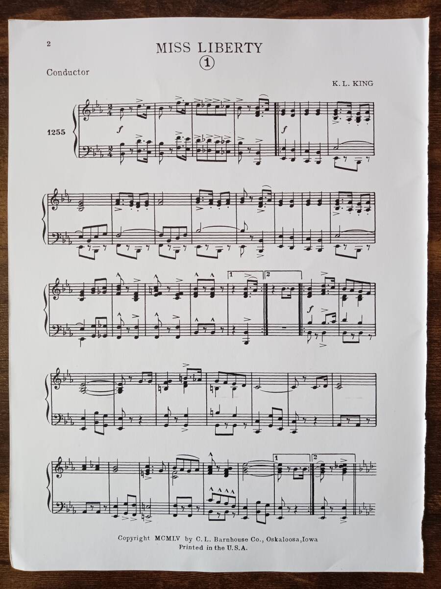 送料無料 吹奏楽楽譜 カール・L.キング：リバティ・マーチ・フォリオ 全16曲 試聴可 スコア・パート譜セットの画像3