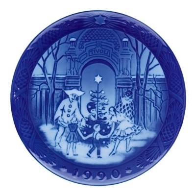 ROYAL COPENHAGEN(ロイヤルコペンハーゲン) イヤープレート 1990年/平成2年 チボリのクリスマス 840924AA619-254